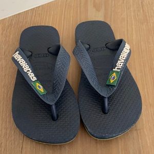 Blue Havaianas slippers